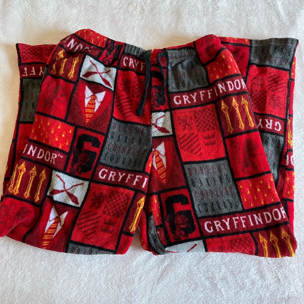 Harry Potter Gryffindor PJ Pajamas Sweatpants Flare Tie Waist
